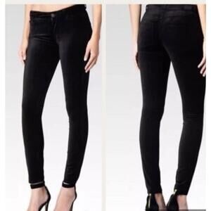 Paige Verdugo Black Velvet Jeggings Jeans Size 26